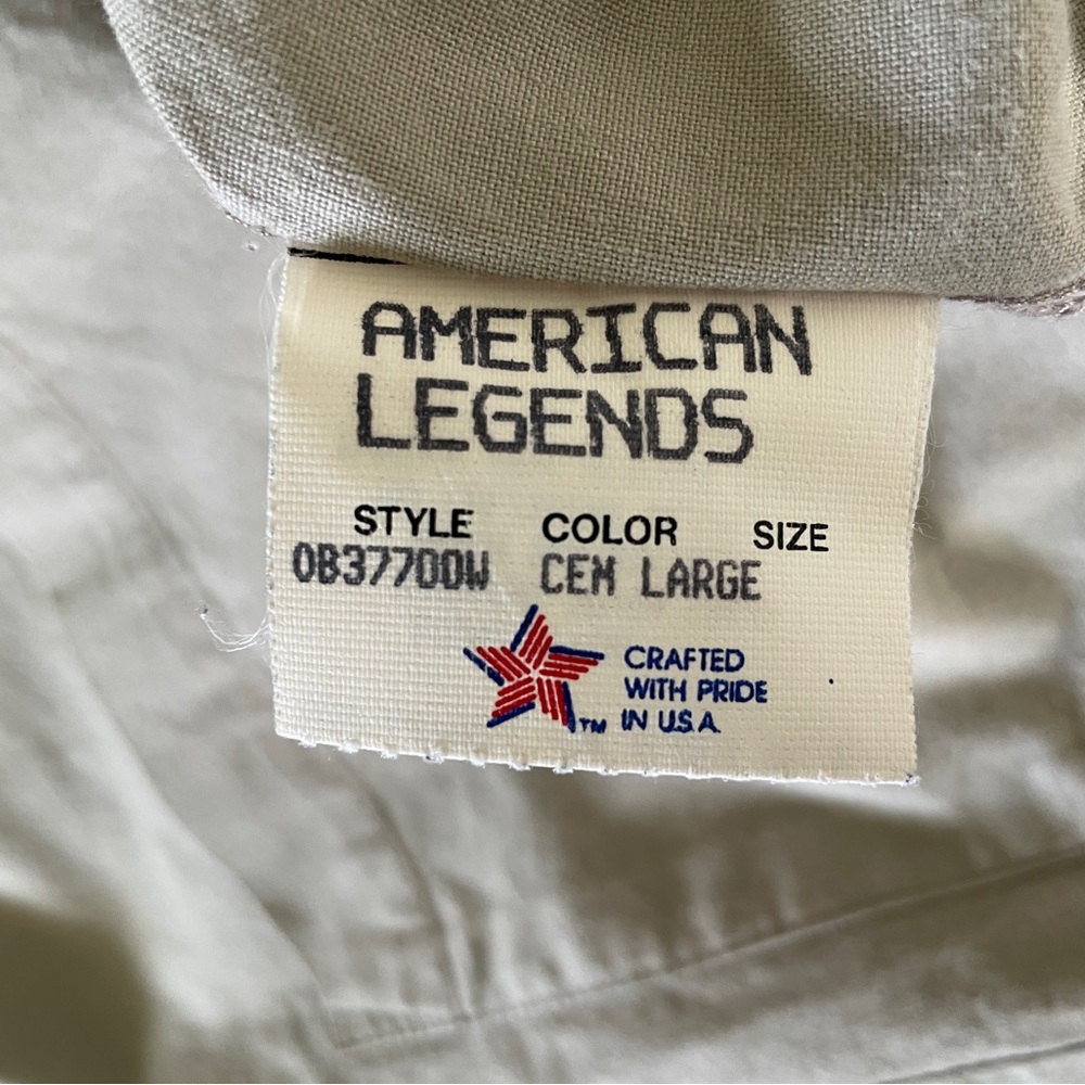 Vintage Blazer Khaki Jacket American Legends USA L Ranch Cattle Texas Windmill - Picture 7 of 15